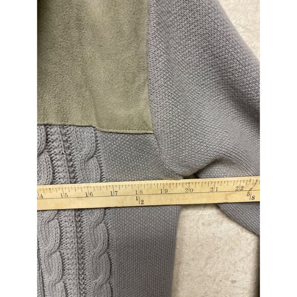 Vintage Orlon Acrylic 100% Virgin Suede Yoke Cardigan Sweater Med Grandpacore - Picture 6 of 8